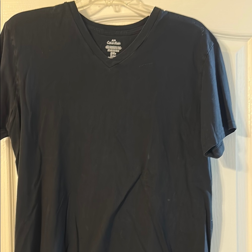 Calvin Klein Black V-Neck Short Sleeve Tee